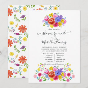 Floral Mexican Fiesta Baby Shower per Post Einladung