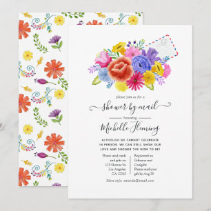 Floral Mexican Fiesta Baby Shower per Post Einladung