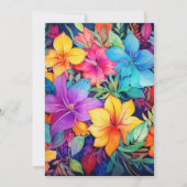 Floral mexikanische Fiesta-Blumenhochzeit Einladung (Rückseite)