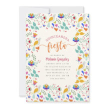 Floral mexikanische Stickerei Quinceñera Fiesta