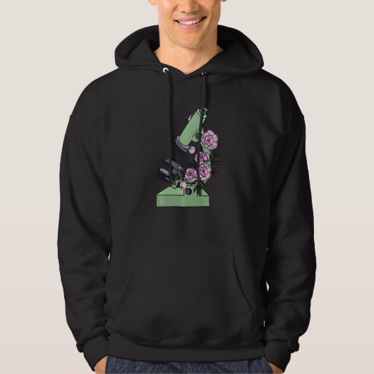 Floral Microscope Medical Laboratory Biology Micro Hoodie (Vorderseite)