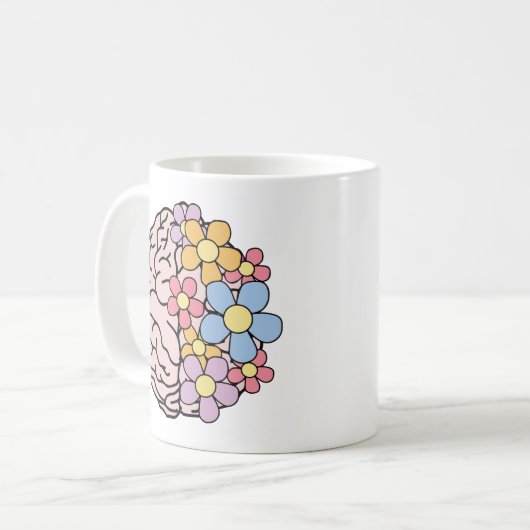 Floral Mind Brain Kaffeetasse (Vorderseite Links)
