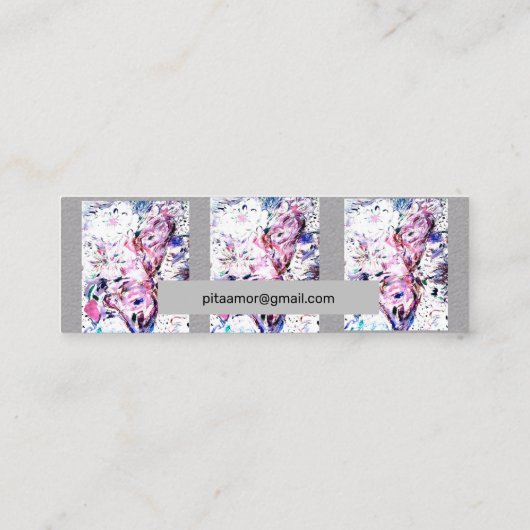 floral mini visitenkarte (Rückseite)