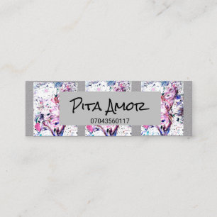 floral mini visitenkarte