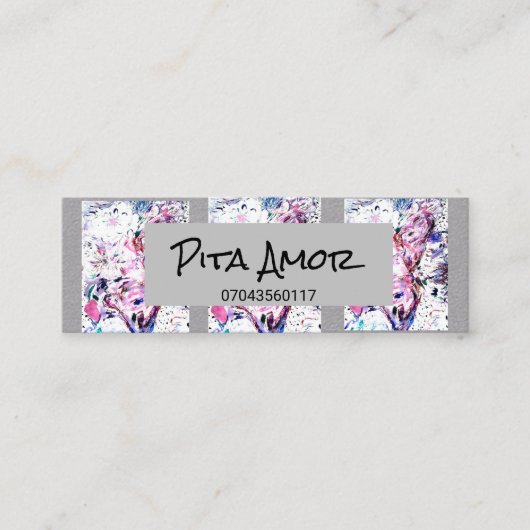 floral mini visitenkarte (Vorderseite)