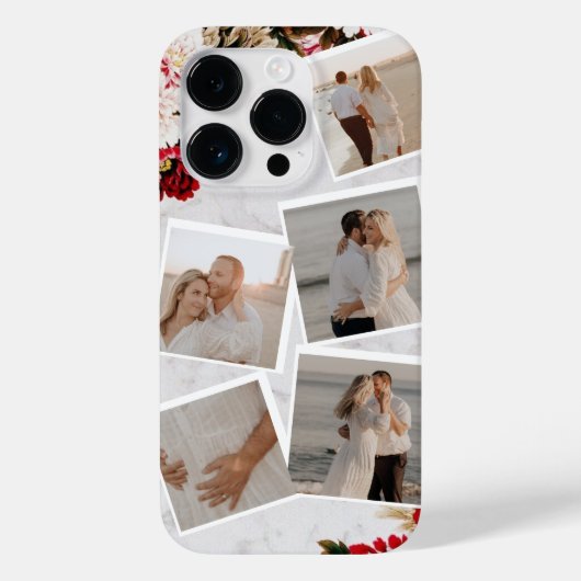 Floral Minimal Foto Collage iPhone 14 Fall Case-Mate iPhone Hülle (Rückseite)