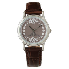 Floral Minimal Watch | Elegant Neutral Wrist Watch Armbanduhr