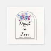 Floral Minimal Wedding Napkins Serviette (Vorderseite)