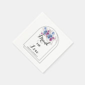 Floral Minimal Wedding Napkins Serviette (Ecke)