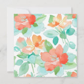 Floral Minimal Wedding Save the Date Card (Rückseite)