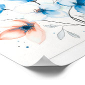 Floral Minimalist Abstract Line Art Poster (Ecke)