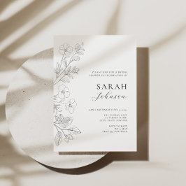 Floral Minimalist Bridal Shower Invitation Einladung
