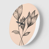 Floral minimalistic  große wanduhr (Winkel)
