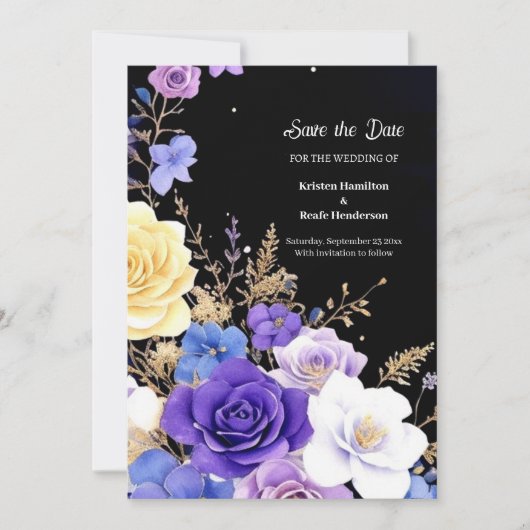 Floral Minimalistische Hochzeit Speichern Sie die  Save The Date (Vorderseite)