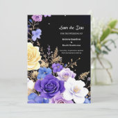 Floral Minimalistische Hochzeit Speichern Sie die  Save The Date (Stehend Vorderseite)