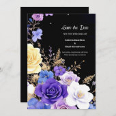 Floral Minimalistische Hochzeit Speichern Sie die  Save The Date (Vorne/Hinten)