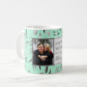 Floral MINT Happy Mother Day DAUGHTER Foto Kaffeetasse (Vorderseite Links)