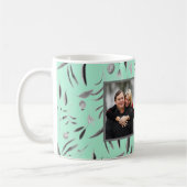 Floral MINT Happy Mother Day DAUGHTER Foto Kaffeetasse (Links)