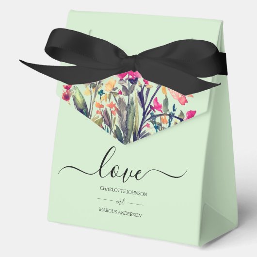 Floral Minze Green Liebe Gevor Box Geschenkschachtel (Vorderseite)