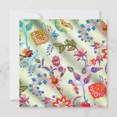 Floral Minze Seide Ombr Orientalischer Frühling Ch Einladung (Rückseite)