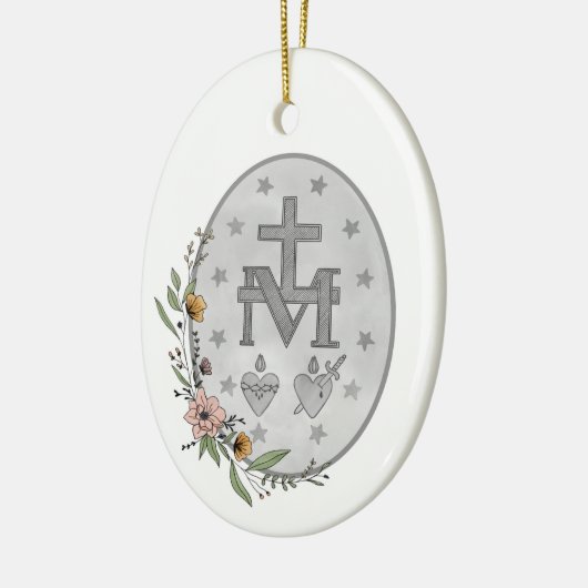 Floral-Mirakulous-Medaille Keramik Ornament (Links)