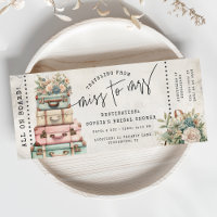 Floral Miss zu Mrs. Travel Brautparty Ticket