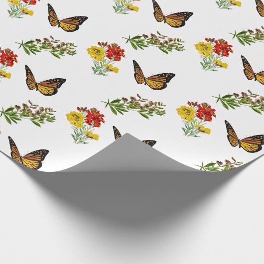 Floral mit Butterfly Geschenkpapier (Ecke)