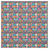 Floral mit geometrischen Formen der 60er Jahre Stoff (Muster)