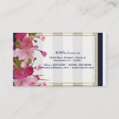 Floral mit Imitate Gold Glitzer Moderne Elegante E Visitenkarte (Rückseite)