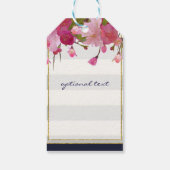 Floral mit Imitate Gold Glitzer Moderner Chic Geschenkanhänger (Rückseite)