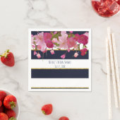 Floral mit Imitate Gold Glitzer Modernes Brautpart Serviette (Beispiel)