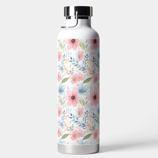 Floral mit Monogramm Trinkflasche (Rechts)