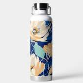 Floral mit Monogramm Trinkflasche (Rückseite)