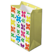 floral mittlere geschenktüte (Vorderseite Schrägansicht)