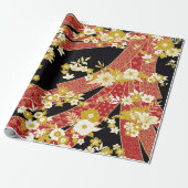 Floral Mix Kimono Muster Geschenkpapier (Ungerollt)