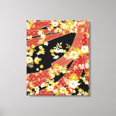Floral Mix Kimono Muster Leinwanddruck (Vorderseite)