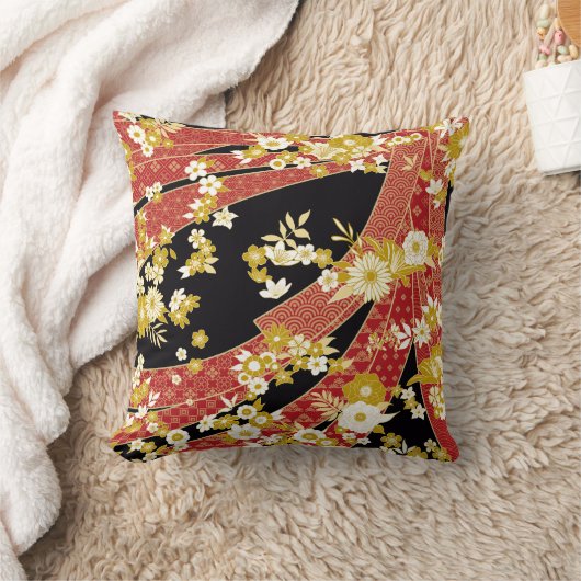 Floral Mix Kimono Pattern Kissen (Decke)