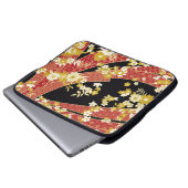 Floral Mix Kimono Pattern Laptopschutzhülle (Vorne Knopf)
