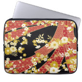 Floral Mix Kimono Pattern Laptopschutzhülle (Vorderseite)