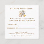 Floral Mixer Bäckerei Kochen Weiterempfehlen Empfehlungskarte (Rückseite)