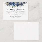 Floral Modern Beileid Beerdigung Danke Mitteilungskarte (Vorne/Hinten)