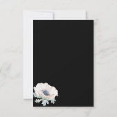Floral Modern Black Chic Einfach Save The Date (Rückseite)