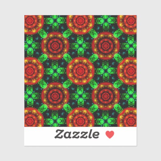 Floral Modern Boho Elegant Abstract Pattern #504 Aufkleber (Blatt)