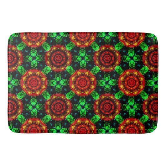 Floral Modern Boho Elegant Abstract Pattern #504 Badematte (Vorderseite)