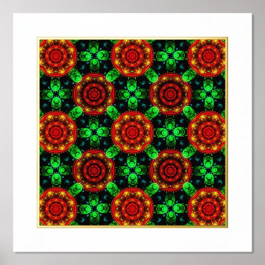 Floral Modern Boho Elegant Abstract Pattern #504 Foliendrucke (Vorderseite)