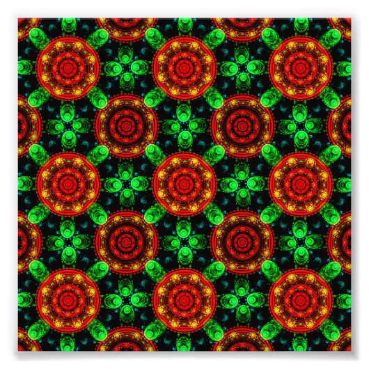 Floral Modern Boho Elegant Abstract Pattern #504 Fotodruck (Vorne)