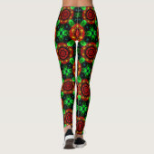 Floral Modern Boho Elegant Abstract Pattern #504 Leggings (Rückseite)