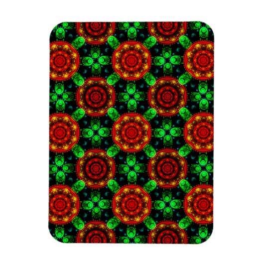 Floral Modern Boho Elegant Abstract Pattern #504 Magnet (Vertikal)