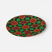 Floral Modern Boho Elegant Abstract Pattern #504 Pappteller (Schrägansicht)