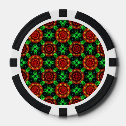 Floral Modern Boho Elegant Abstract Pattern #504 Pokerchips (Vorderseite)